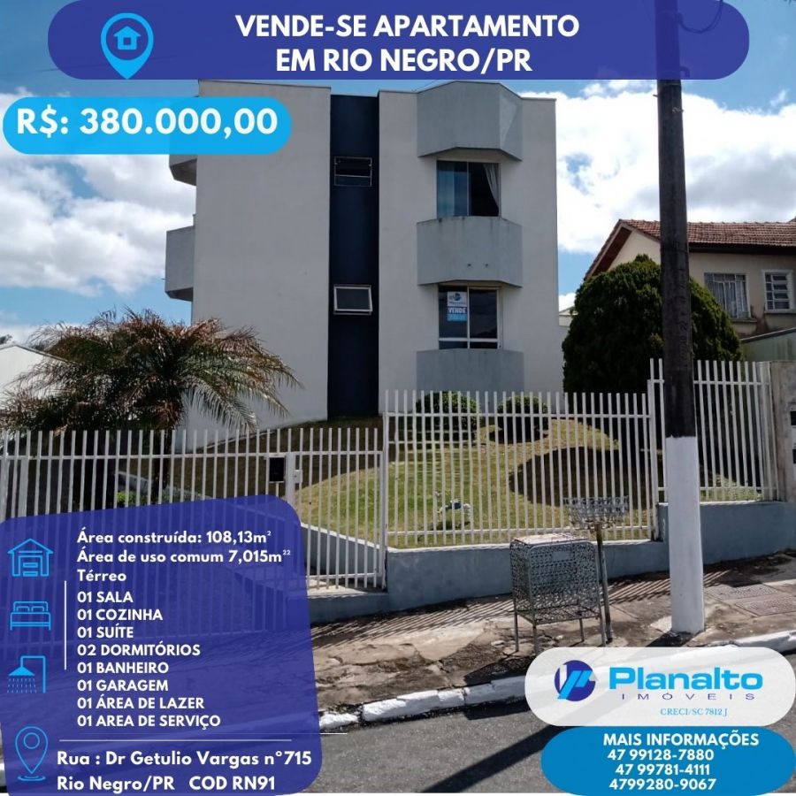 Apartamento - Venda - Campo do Gado - Rio Negro - PR